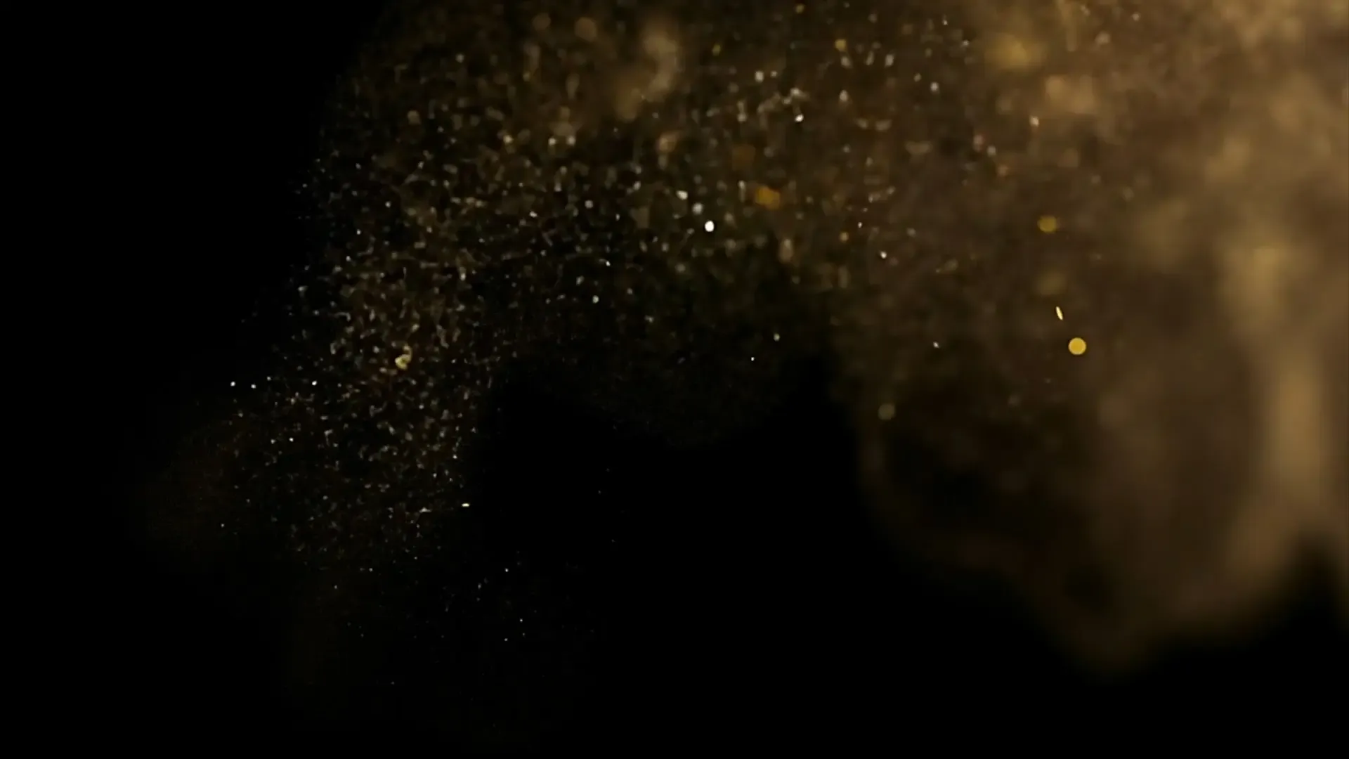 Abstract Golden Dust Flow Overlay for Dramatic Video Projects